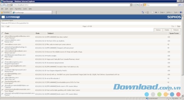 Quét và phát hiện thư rác cùng nhiều mối đe dọa khác cho email cá nhân