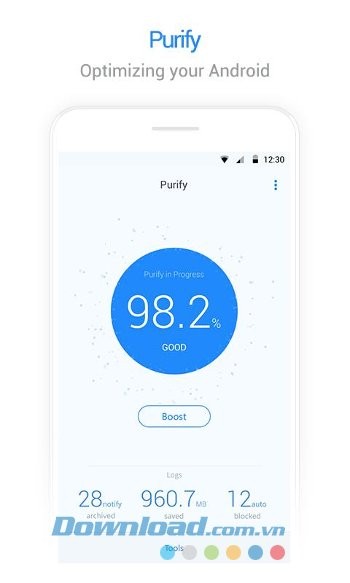 Tính năng tối ưu hóa thiết bị của Purify