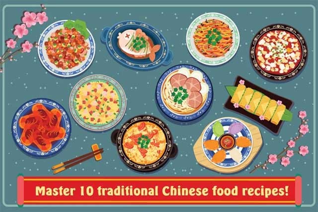 Trong Purple Pink Chinese Food, bé sẽ học cách làm 10 món ăn truyền thống của Trung Quốc