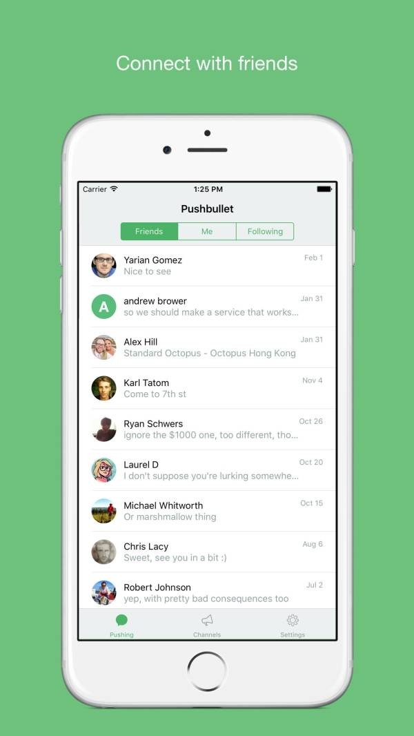 Pushbullet cho iOS giúp bạn kết nối bạn bè dễ dàng