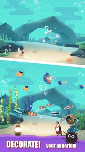 Trang trí bể cá theo phong cách của bạn trong game Puzzle Aquarium