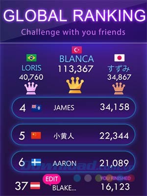 Leo lên vị trí cao trong bảng xếp hạng