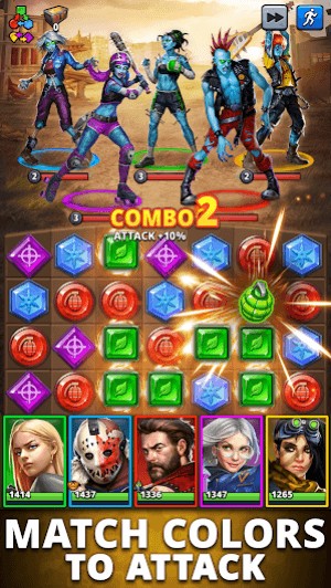 Xêp hình match-3 để tấn công