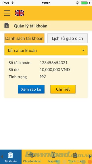 Quản lý tài khoản ngân hàng