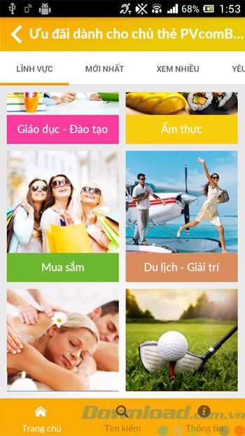 Chương trình khuyến mại chia theo lĩnh vực