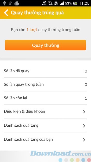 Quay thưởng trúng quà