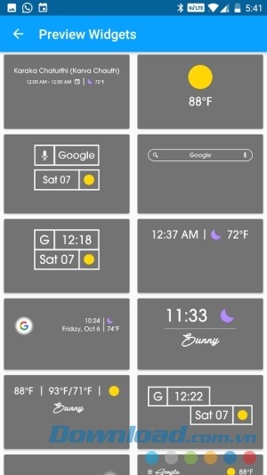 Chế độ xem trước của Pxl2 Zooper Widgets cho Android