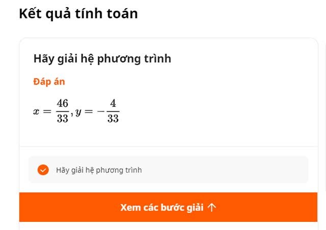 Nếu cần lời giải chi tiết, hãy ấn vào thanh màu cam