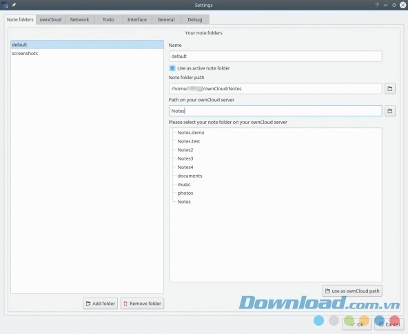 Cấu hình thư mục ghi chú linh hoạt và thuận tiện nhất với người dùng