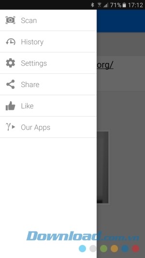 Giao diện điều khiển QR & Barcode Scanner Pro cho Android