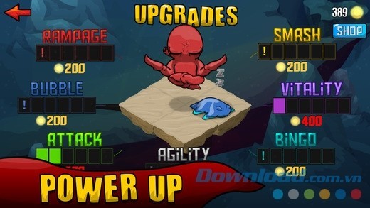 Nâng cấp nhân vật với nhiều sức mạnh bổ trợ tuyệt vời