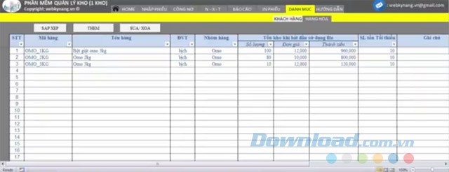 Giao diện phần mềm quản lý kho hàng - quản lý hàng tồn kho chuyên nghiệp