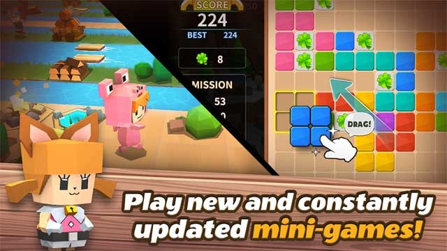Chơi nhiều mini game mới lạ và hấp dẫn trong QubeTown