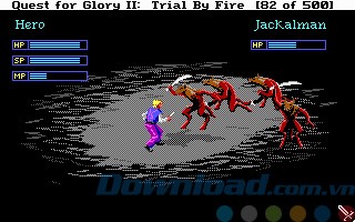 Cảnh chiến đấu trong Quest for Glory II