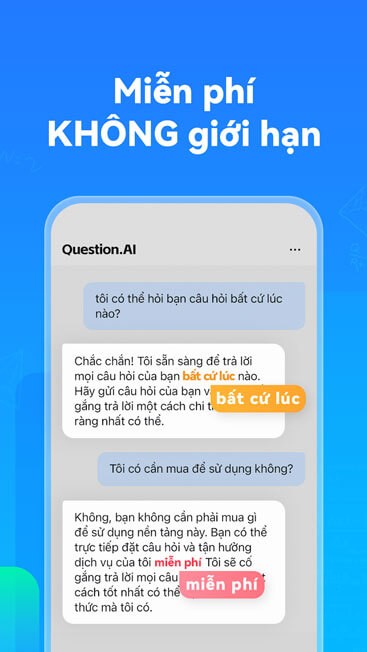 Sử dụng miễn phí không giới hạn
