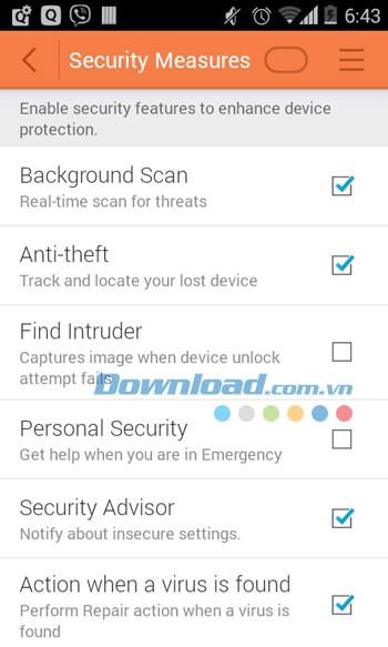 Tính năng chính của Antivirus & Mobile Security