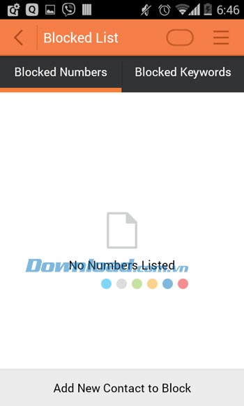 Danh sách chặn trong Antivirus & Mobile Security
