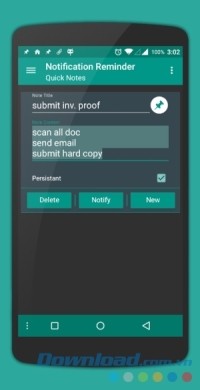 Quick Reminder Pro cho Android tạo nhắc nhở