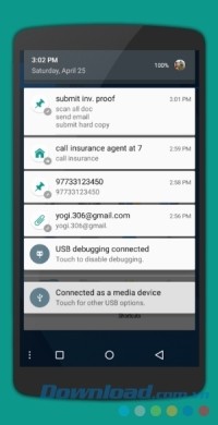 Quick Reminder Pro cho Android hiển thị thông báo theo danh sách
