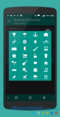 Quick Reminder Pro cho Android có nhiều ghim thông báo khác nhau