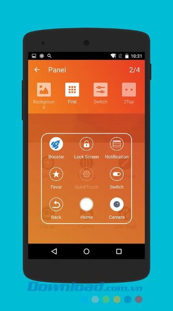 Bảng điều khiển của QuickTouch