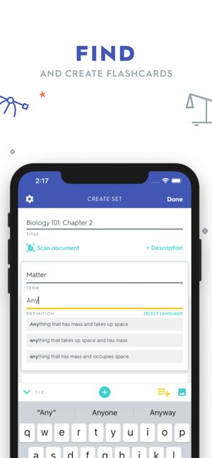Tạo và sử dụng flashcard trong Quizlet app