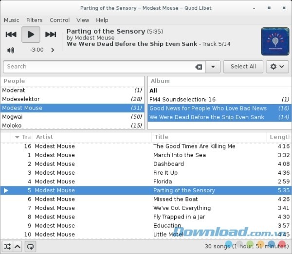 Quod Libet cho Mac là phần mềm nghe nhạc lý tưởng cho người yêu nhạc