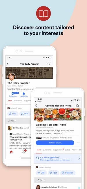 Quora cho bạn khám phá những nội dung mà mình quan tâm