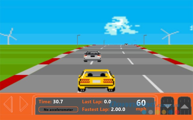 Giao diện game đua xe phong cách endless running cho máy tính Windows 8