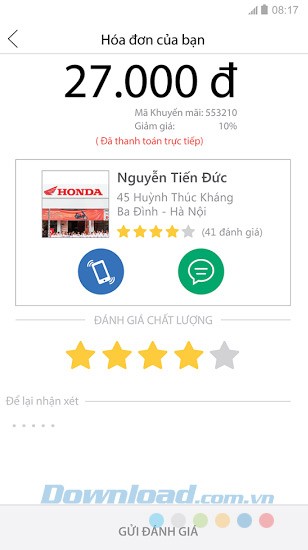 Gửi đánh giá cứu hộ