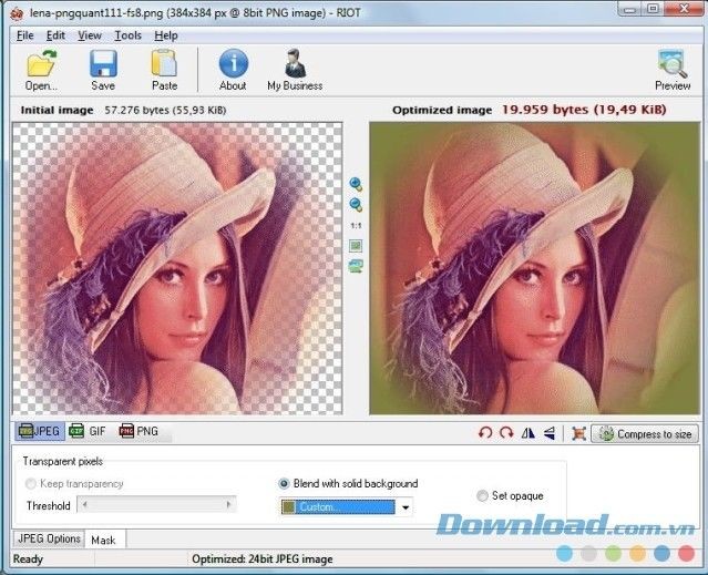 Radical Image Optimize Tool cung cấp nhiều tùy chọn Mask ảnh tuyệt đẹp