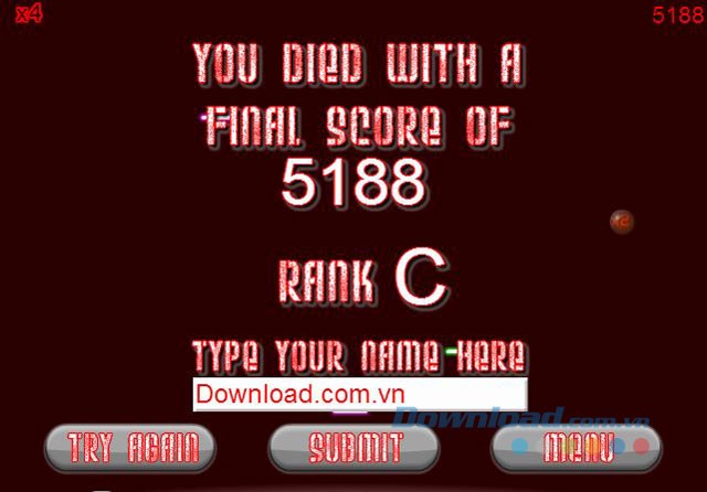 Nhập tên để xếp hạng điểm số