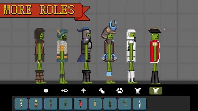 Chọn các ragdoll khác nhau trong game Ragdoll Rainbow Playground