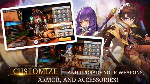 Tùy chỉnh và nâng cấp vũ khí, áo giáp và phụ kiện cho nhân vật với nhiều hệ thống phát triển