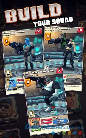 Xây dựng tổ đội trong game RAID HQ