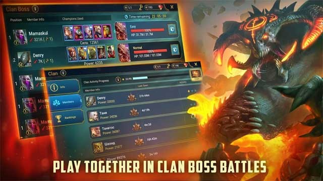 Gia nhập một Clan và cùng nhau chiến đấu trong các trận chiến diệt boss