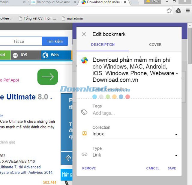 Thêm trang đánh dấu
