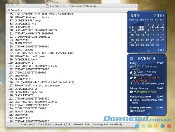 Rainlendar Lite cho Mac giúp bạn không bỏ quên các việc quan trọng cần làm