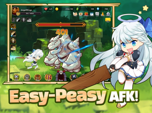 Raising Archangel là một game AFK đơn giản, nhàn rỗi