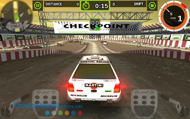 Giao diện màn chơi game Rally Racer Dirt