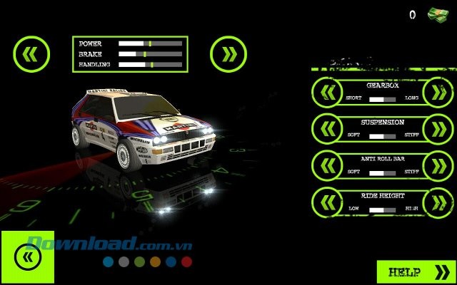 Garage độ xe của Rally Racer Dirt