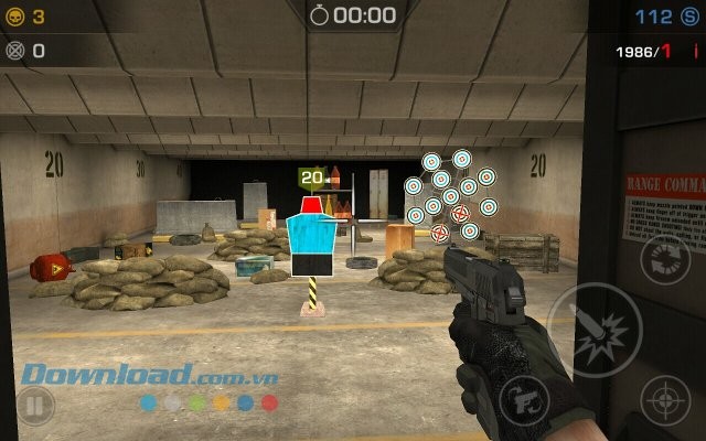 Giao diện màn chơi trong game Range Shooter