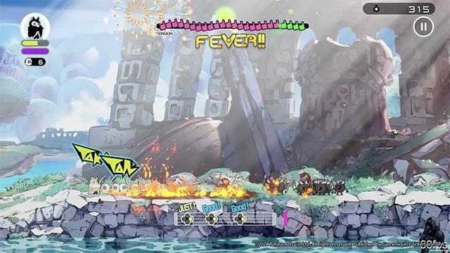 Ratatan là game nhịp điệu kết hợp đi cảnh với trận chiến của hàng trăm nhân vật màu sắc