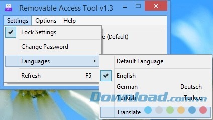 Lựa chọn ngôn ngữ sử dụng trong Language