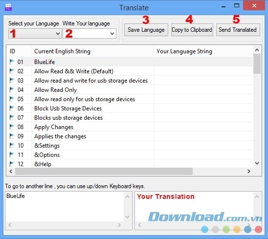Người dùng có thể đóng góp bạn dịch của mình cho Ratool