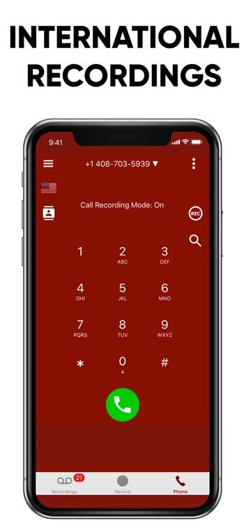 Re-Call Recorder ghi âm cả cuộc gọi trong nước và quốc tế