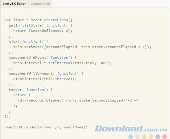 Ví dụ về this.state