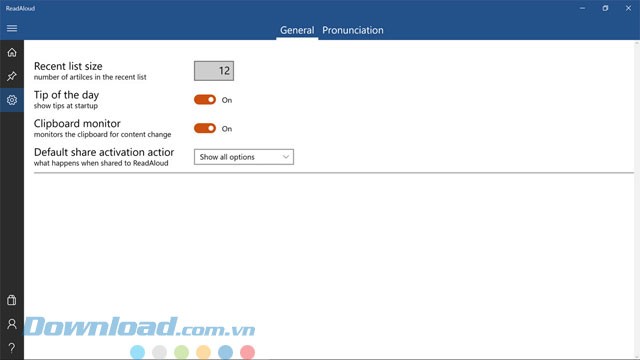Thiết lập cài đặt