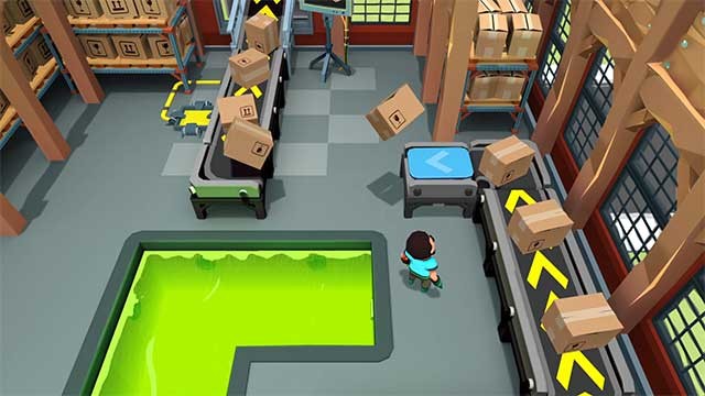 Xây dựng các dây chuyền, phân loại, gấp hộp và điền vào các hộp vận chuyển