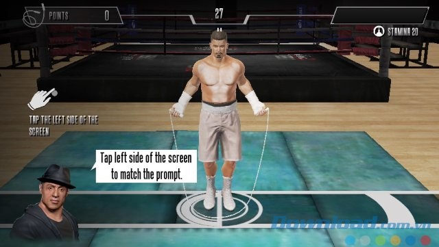 Chơi mini game huấn luyện võ sĩ